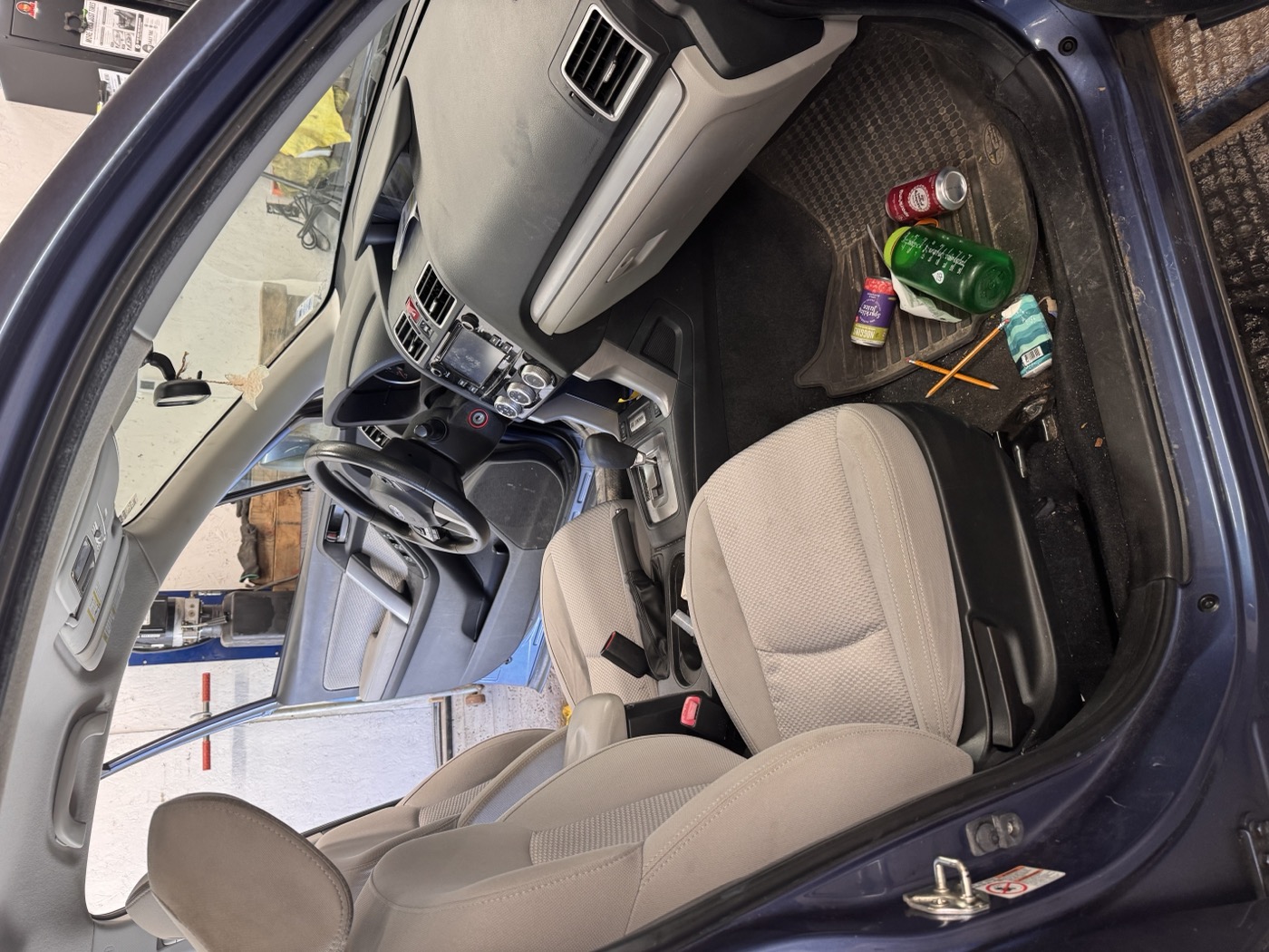 Front seat before interior detailing